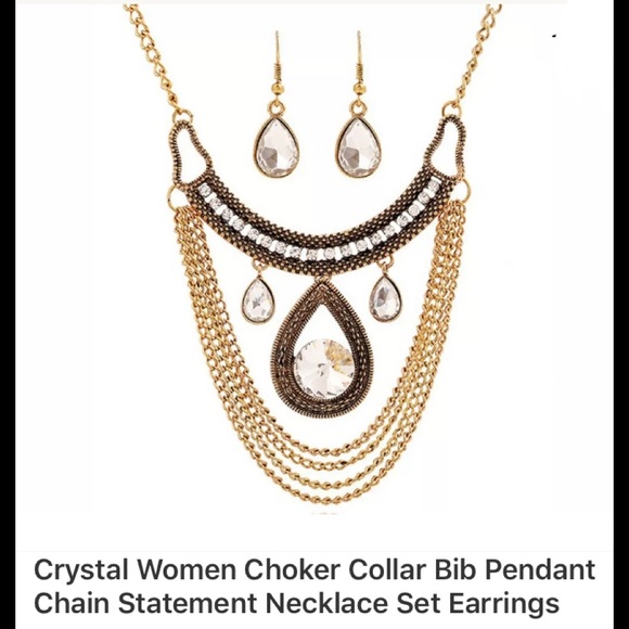 🔥GORGEOUS Chain Statement Necklace Set🔥➖NWT🏷 - Picture 6 of 12